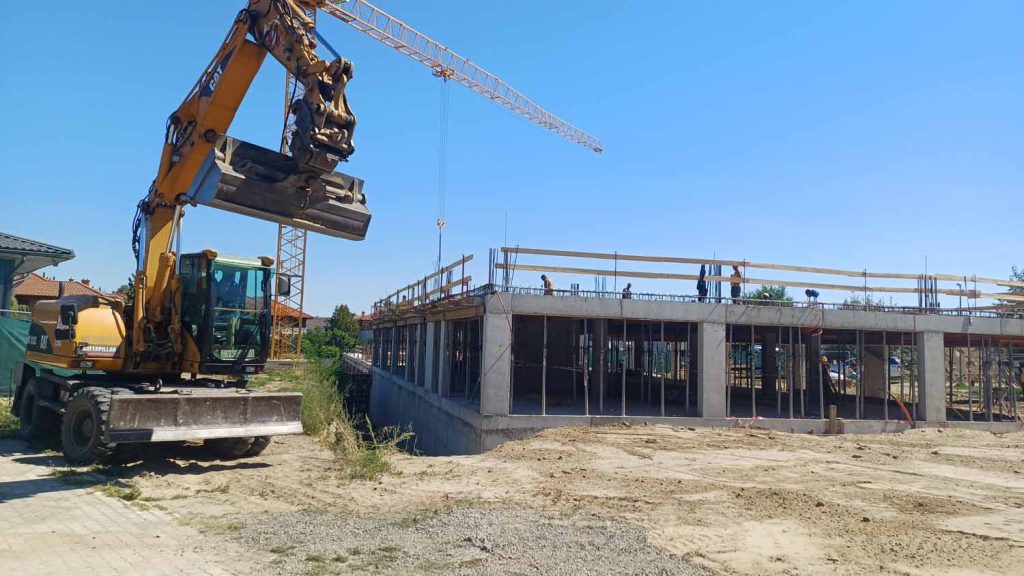 Vác – lakópark építés – gépi földmunka